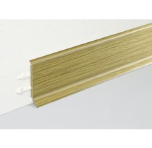 Sockelleiste aus Holz an einer Wand befestigt