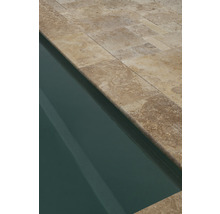 Poolumrandung aus Travertin