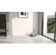 Heller Raum mit Kamin, Bild und Dekoration