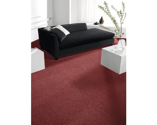 Teppichboden Velours Verona Farbe 14 rot 400 cm breit (Meterware)