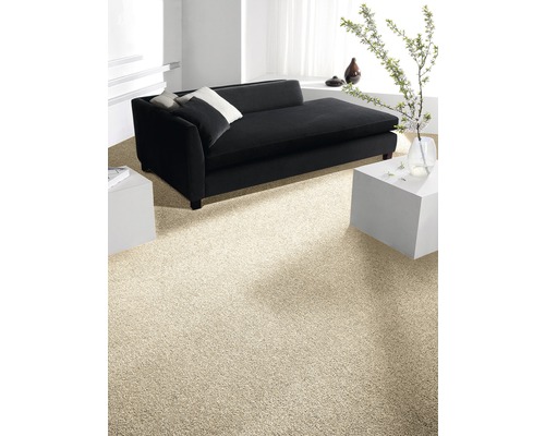 Teppichboden Velours Verona Farbe 34 sandbeige 400 cm breit (Meterware)