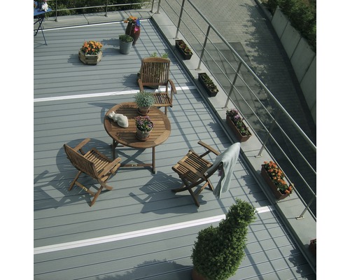 Konsta WPC Terrassendielen Set grau 12 m² inkl. WPC Terrassendielen, Unterkonstruktion und Montagematerial