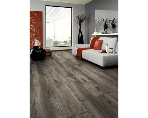 SKANDOR Laminat 10.0 Makro Eiche Grau