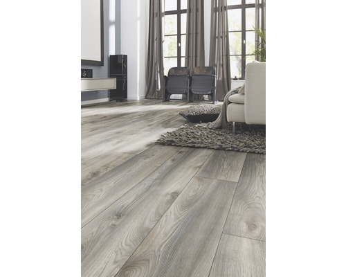 SKANDOR Laminat 10.0 Makro Eiche Grau