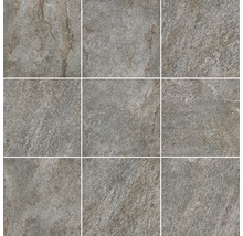 Neun graue Fliesen mit Steinoptik