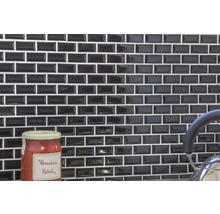 Wandfliesen im Metro-Stil, glänzend, als Fliesenspiegel in der Küche