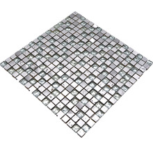 Mosaikfliese aus Glas und Metall