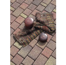 Verbundpflastersteine mit Muster und zwei Dosen