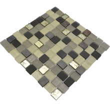Mosaikfliese mit Glas- und Metalleffekten