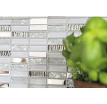 Mosaikfliesen mit Glas, Perlmutt und Metalleffekt
