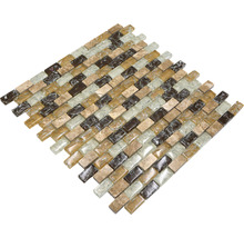 Mosaikfliese aus Glas und Stein