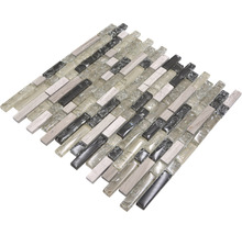 Mosaikfliese aus Glas und Stein