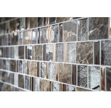 Wandfliesenmosaik aus Glas und Naturstein