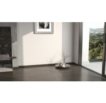 Innenraum mit Holzboden, Terrassentür und Dekoration