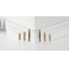 Sockelleisten aus Holz mit Nut-Feder-Verbindung für die Wandmontage