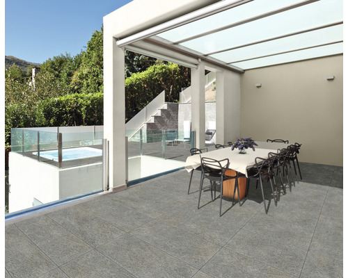 FLAIRSTONE Feinsteinzeug Terrassenplatte Luserna Doree rektifizierte Kante 120 x 60 x 2 cm