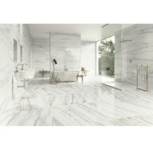 XXL Feinsteinzeug Wand- und Bodenfliese Macael gold 120 x 260 x 0,7 cm poliert grau