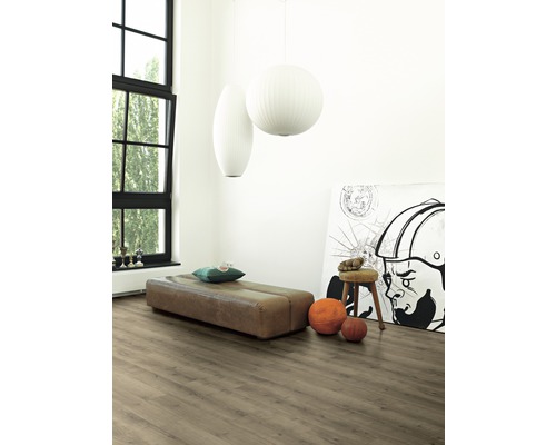 Designboden Modular ONE Eiche Pure perlgrau Langdiele Landhausdiele Klickverbindung 2200 x 235 x 8,0 mm