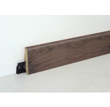Sockelleiste mit Holzdekor und Befestigungsclip