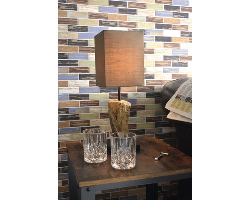 Glasmosaik XCM BR91 Brick Eco Mix Wood Bunt