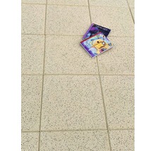 Zwei Bücher mit Kunstmotiven liegen auf Fliesen.