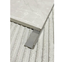 Fliesenprofil aus Metall neben Fliese