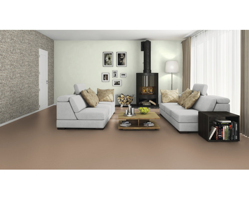 Teppichboden Velours Catania dunkelbeige 500 cm breit (Meterware)