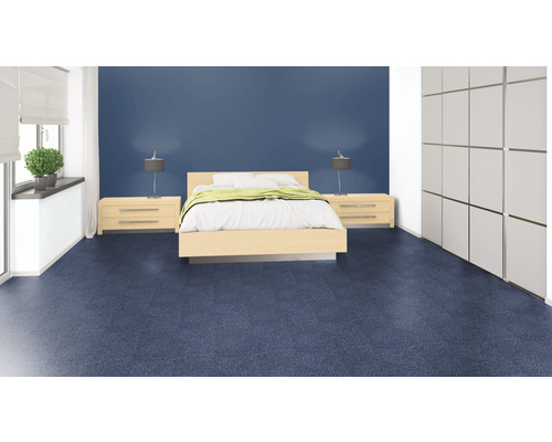 Teppichboden Velours Grace blau FB82 500 cm breit (Meterware)