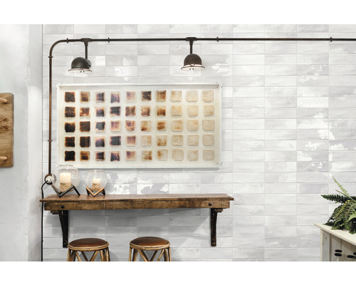 Wandfliese FS Tradition Brick white LT 20x40cm