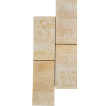 Vier Travertin Mosaikfliesen