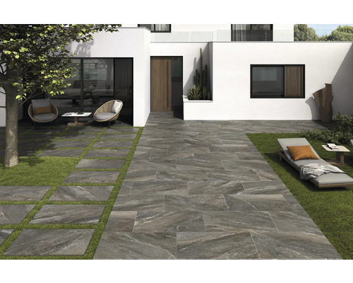 Feinsteinzeug Terrassenplatte Sakhir natural 59,5x59,5x2cm rektifiziert