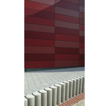 Fassade mit Betonpflastersteinen und Rasenkantensteinen