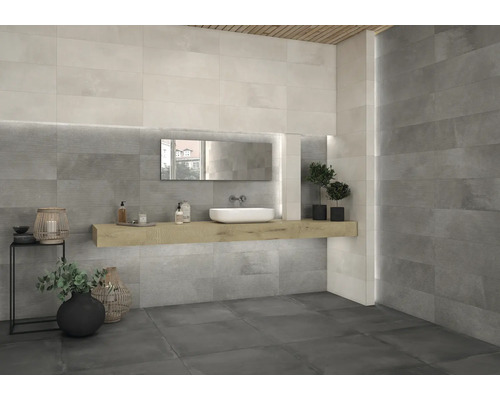 Bodenfliese Argenta Laurent plumb 60x60cm Betonoptik Fliese rektifiziert