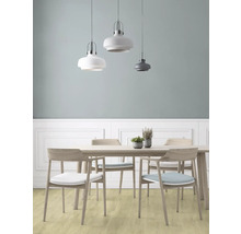 Esszimmer mit Esstisch, Stühlen und Pendelleuchten