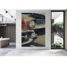 Wandbild mit dem Motiv eines Oldtimers im modernen Raum.