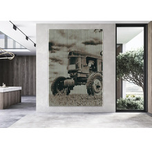 Wandbild mit Traktor-Motiv im modernen Interieur