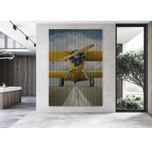 Wandpaneel mit Flugzeugmotiv im modernen Raum
