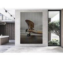 Dekoratives Wandbild mit Flugzeugmotiv in modernem Raum
