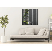 Wandbild mit Gemüsemotiv über Sofa im Wohnzimmer