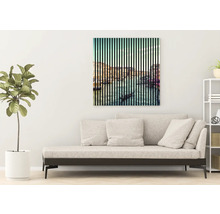 Dekoratives Leinwandbild mit Gondelmotiv im Wohnzimmer