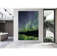 Gemälde mit Abstraktion der Aurora Borealis im modernen Raum