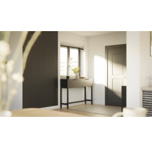 Eingangsbereich mit Konsole, Dekoration und Wandpaneelen