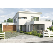 Modernes Haus mit Garage, Einfahrt und Garten
