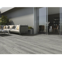 Produktbild: MIRAVA Feinsteinzeug Wand- und Bodenfliese BERGEN Grey 20 x 120 x 0,9 cm matt rektifiziert