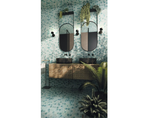 Poolmosaik Hex XL Cotto Carel 28,6x28,4cm