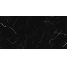 Schwarze Bodenfliese mit Marmoroptik