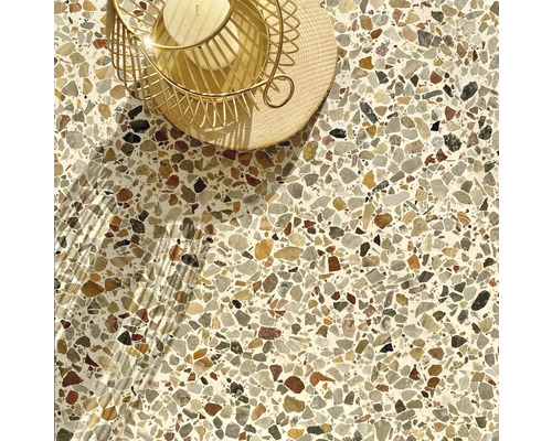 Terrazzo-Bodenfliese Sassi Bologna 60x60x2cm