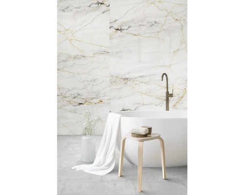 Wandpaneel Duschrückwand SPC Rocko Marble Gold wasserfest 4x1230x2800 mm