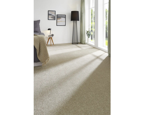 Teppichboden Velours Ines beige 400 cm breit (Meterware)