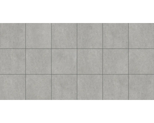 Graue Terrassenplatten quadratisch verlegt